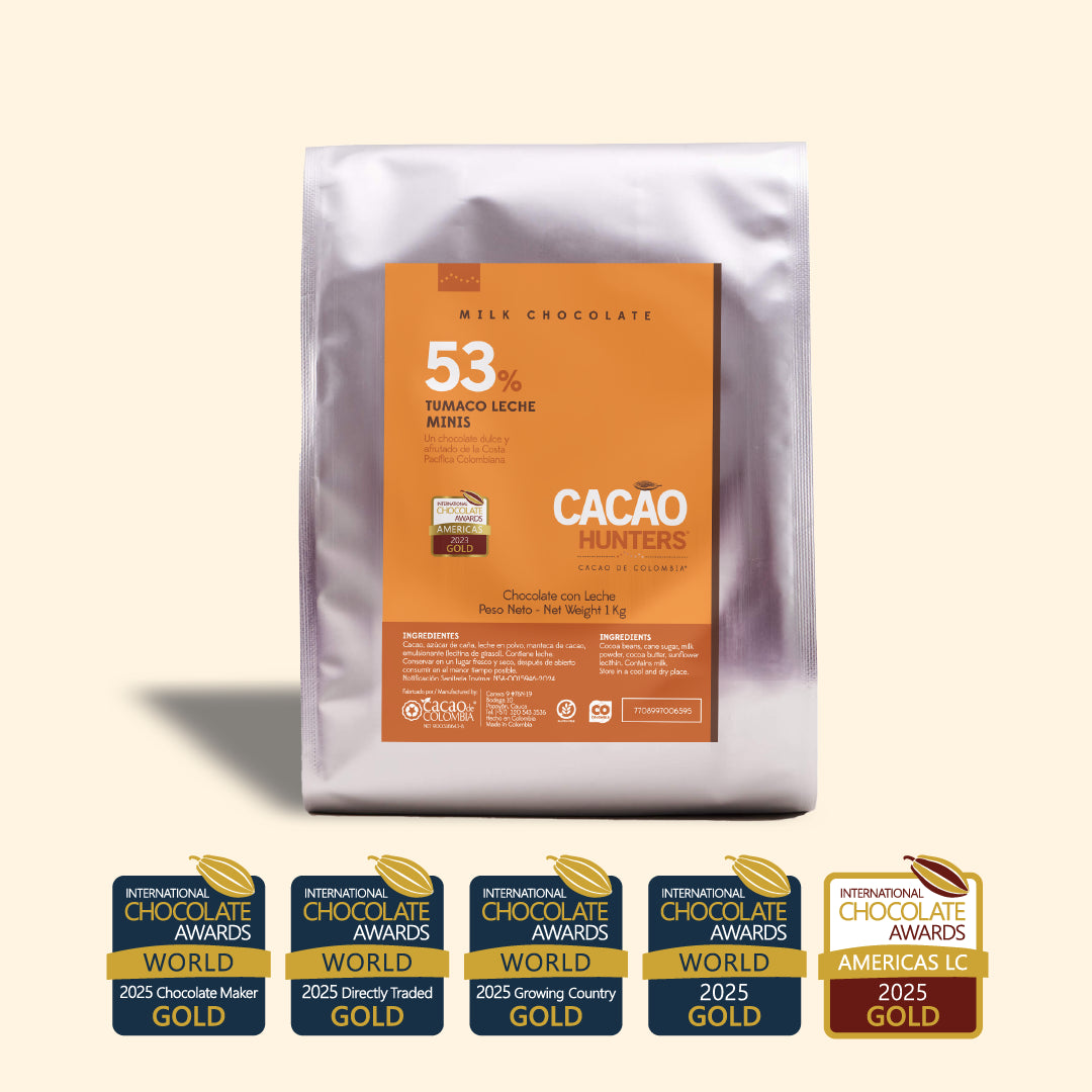 Hunters Mini Tumaco Milk 53% — Bulk (2.2 lb / 1kg) – Cacao Hunters