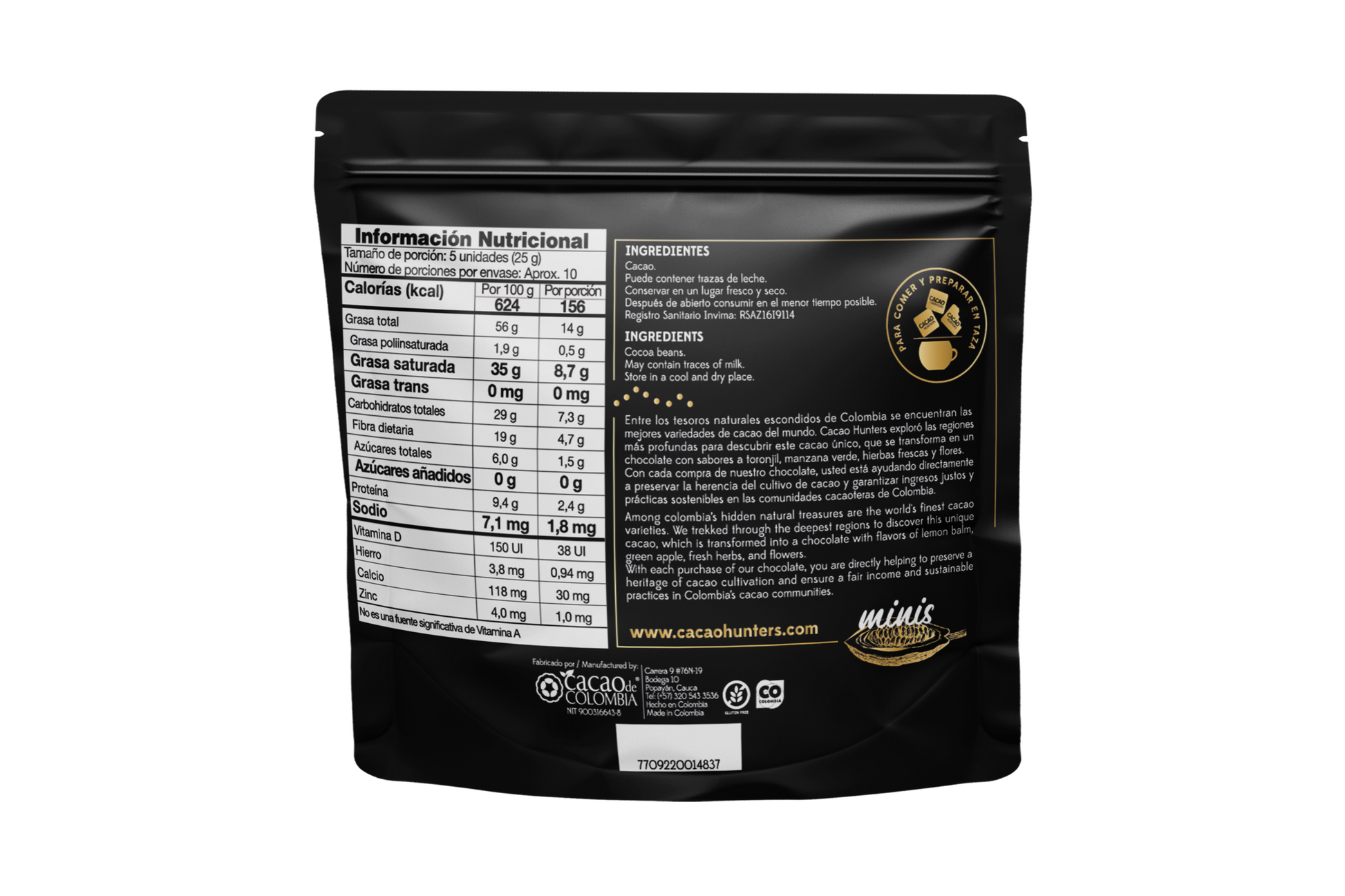 Hunters mini Colombia 100%  - 240gr