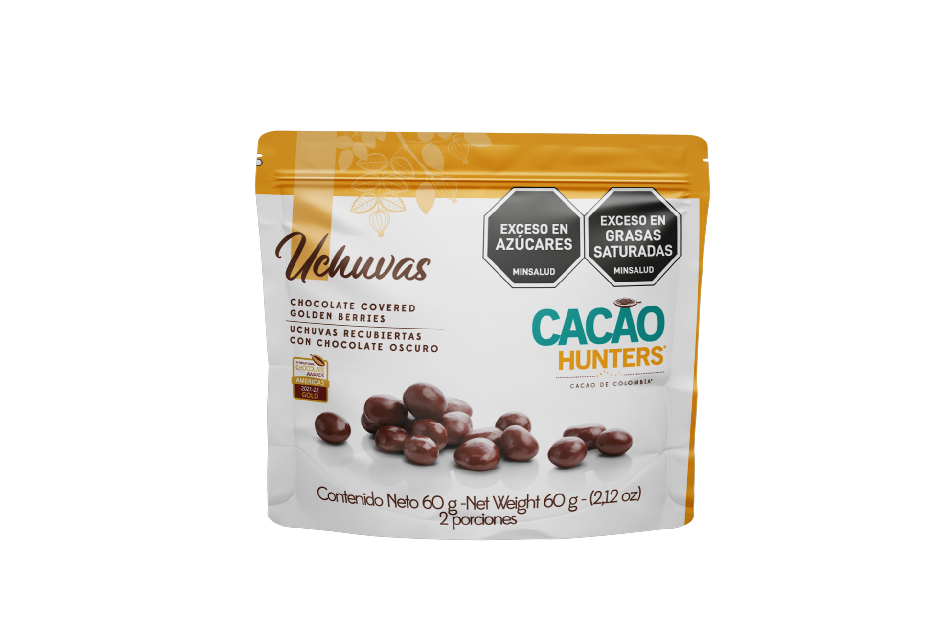 Uchuvas recubiertas de chocolate - 60gr