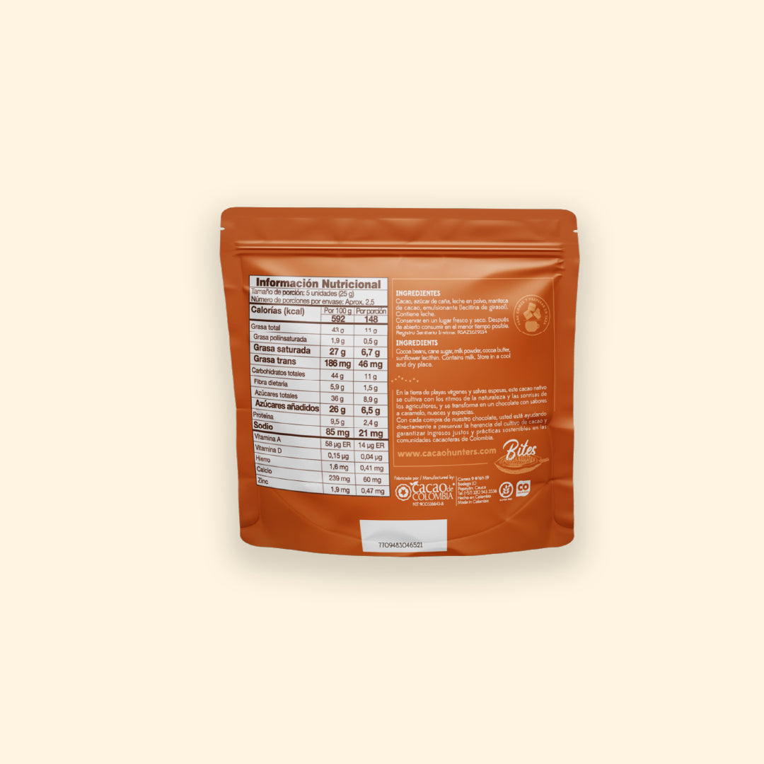Bites Tumaco leche 53% - 60gr