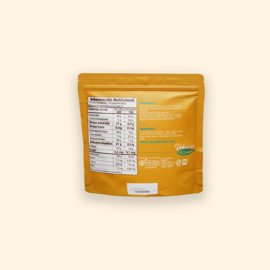 Uchuvas recubiertas de chocolate - 60gr