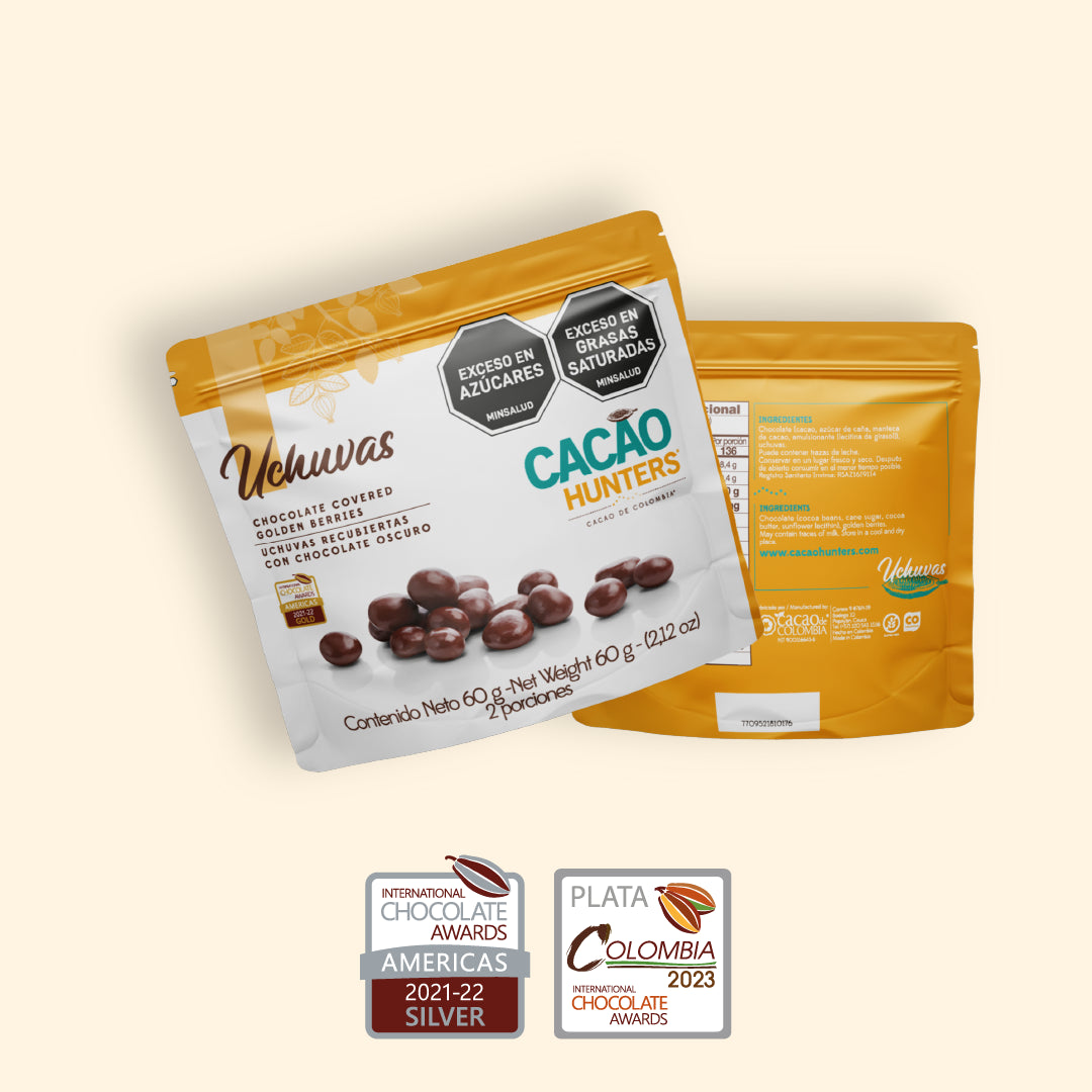 Uchuvas recubiertas de chocolate - 60gr