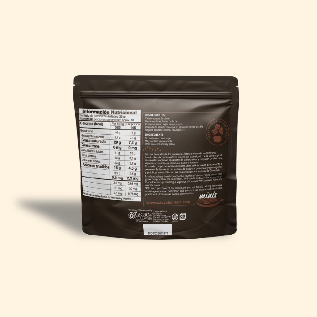 Hunters mini  Tumaco 82% - 240gr