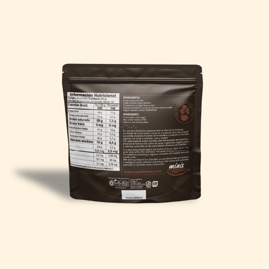 Hunters mini  Tumaco 82% - 240gr