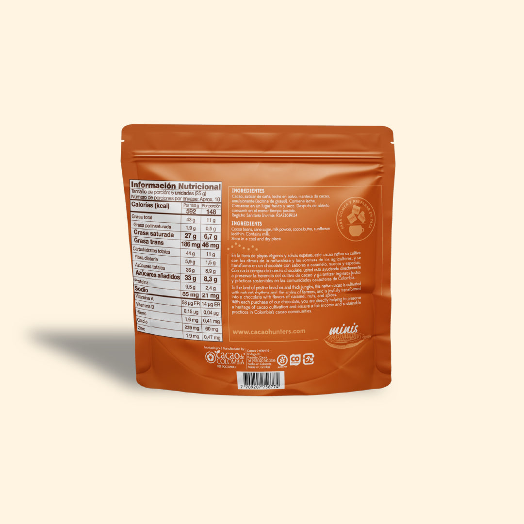 Hunters mini Tumaco Leche 53% - 240gr