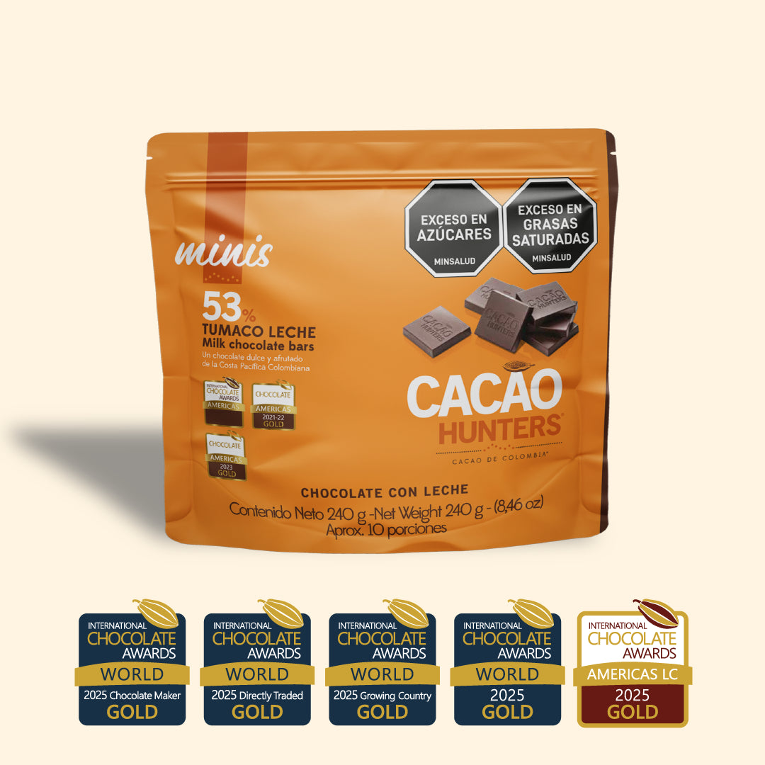 Hunters mini Tumaco Leche 53% - 240gr