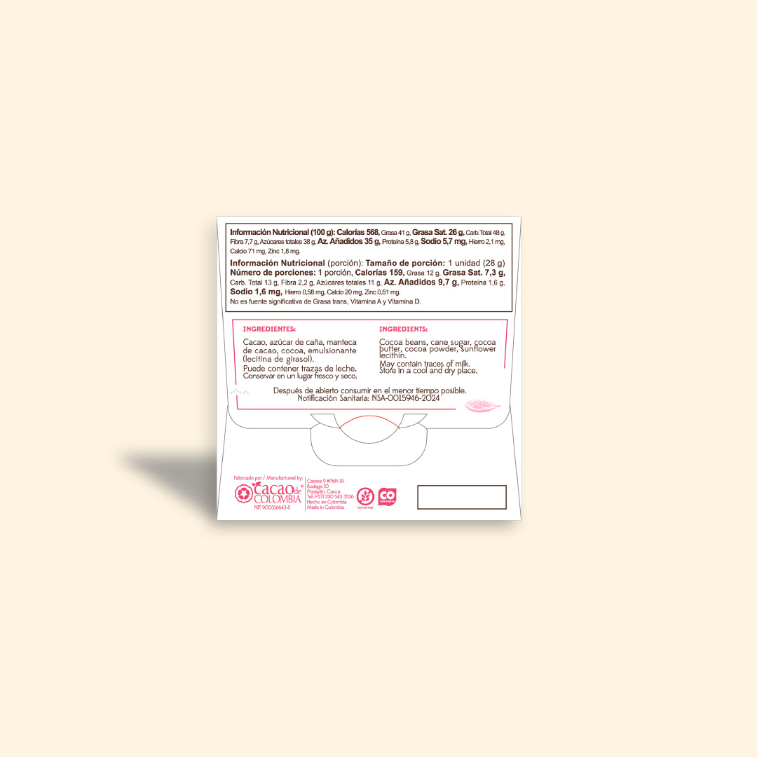 Chocolate Suave 65% - Tableta por 28g