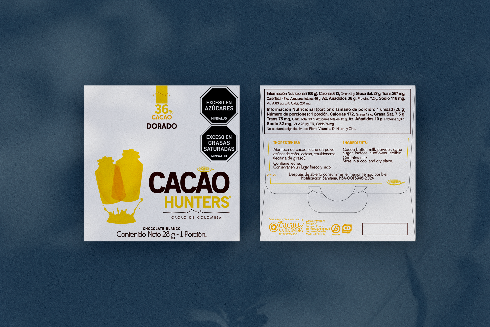 Chocolate DORADO 35% - Tableta por 28g