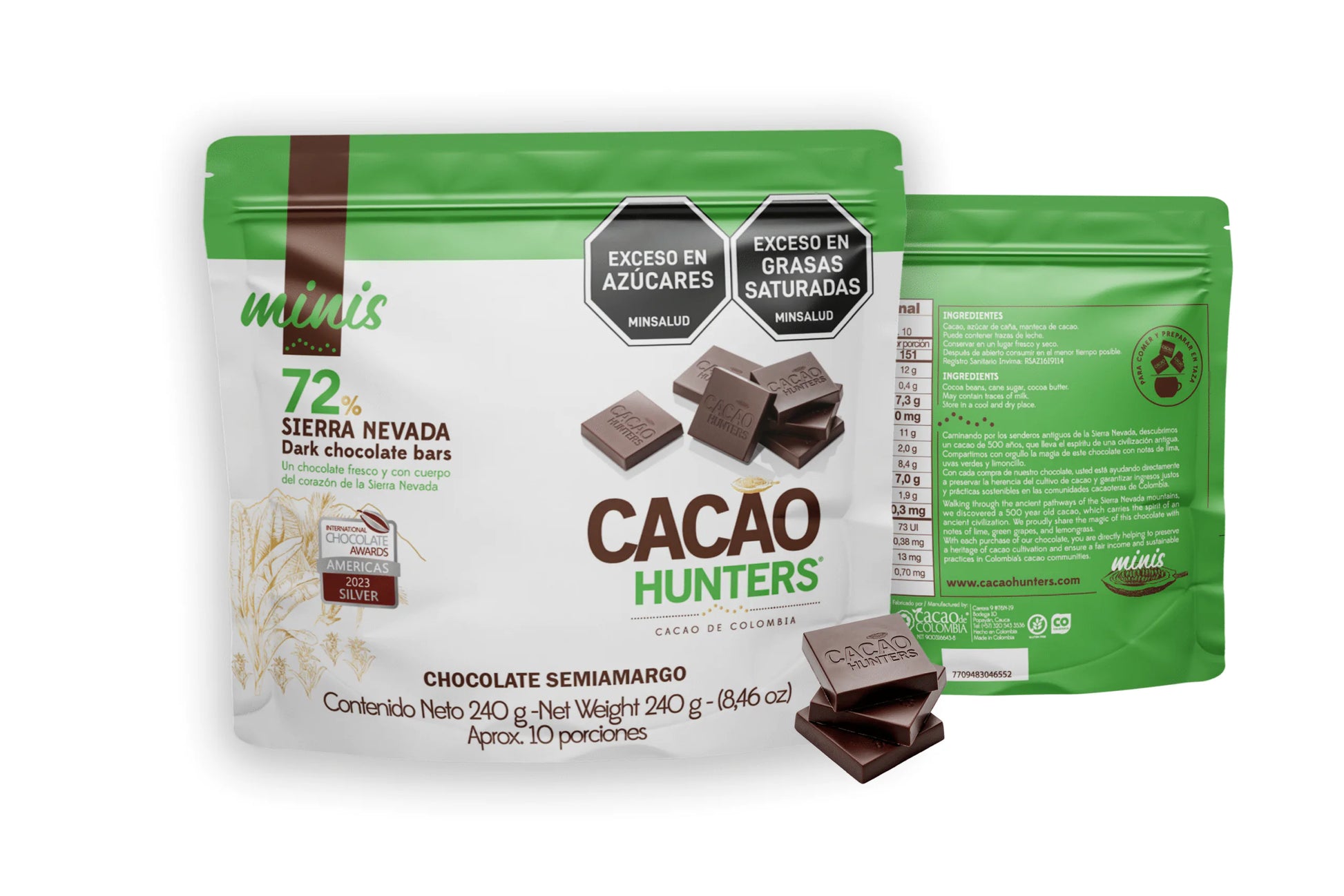 Hunters mini Sierra Nevada 72% - 240gr