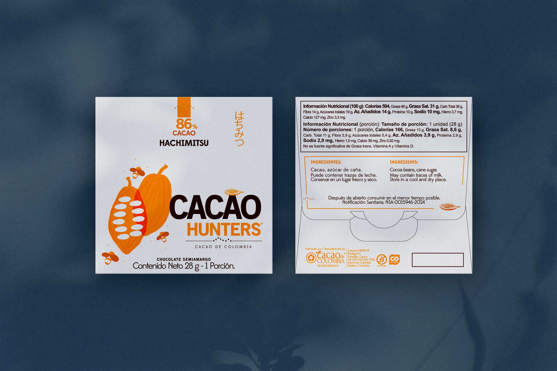 Chocolate Hachimitsu 86% - Tableta por 28g