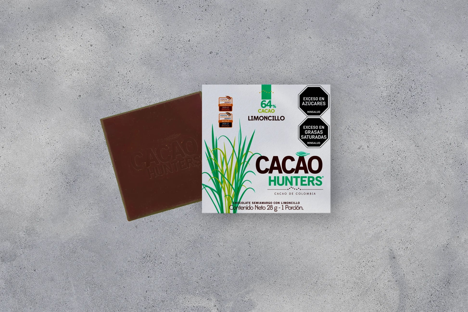 Chocolate semiamargo con Limoncillo 64% - Tableta por 28g