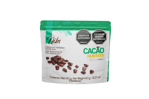 Bites Nibs recubiertos de chocolate - 60gr