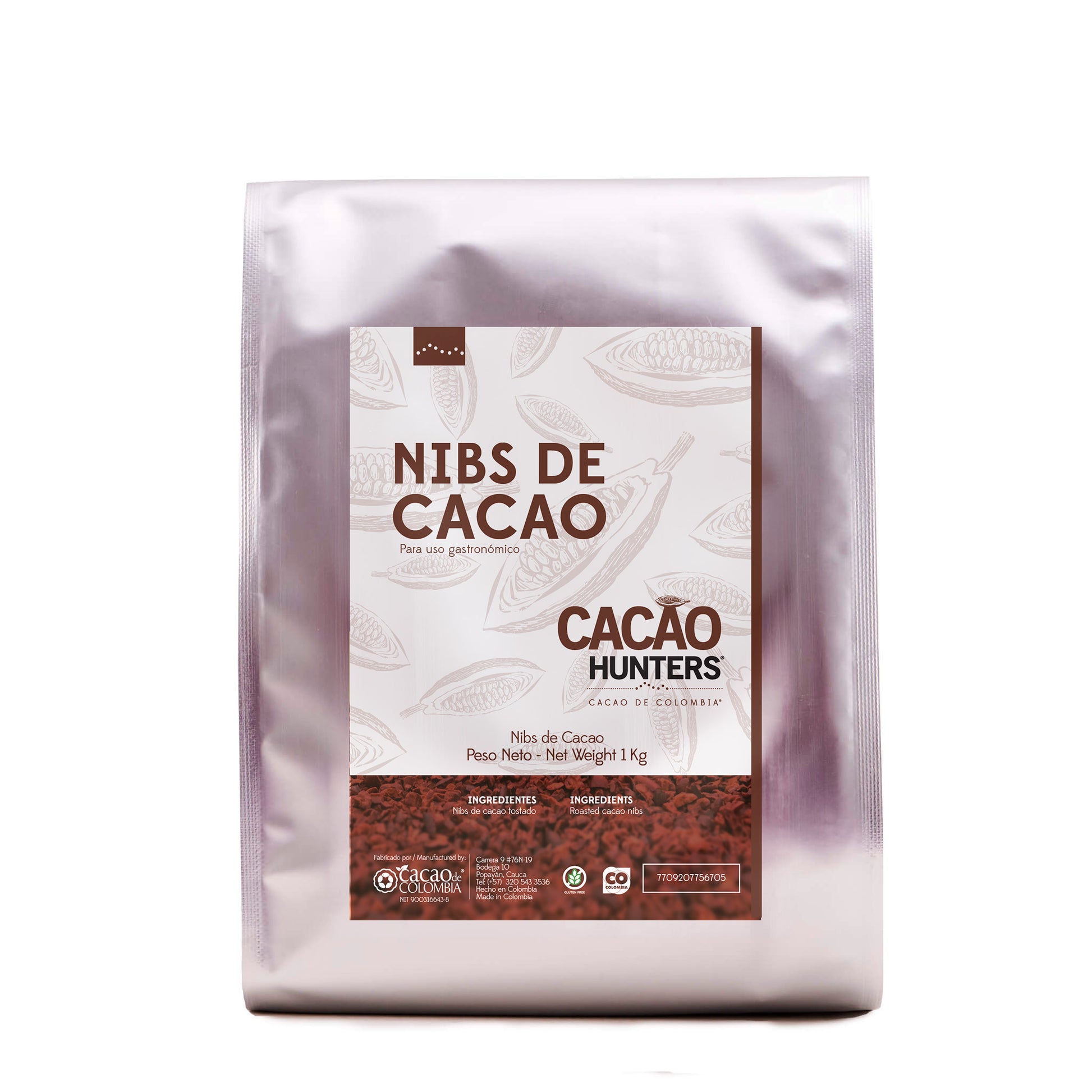 Kilo de nibs de cacao Tumaco
