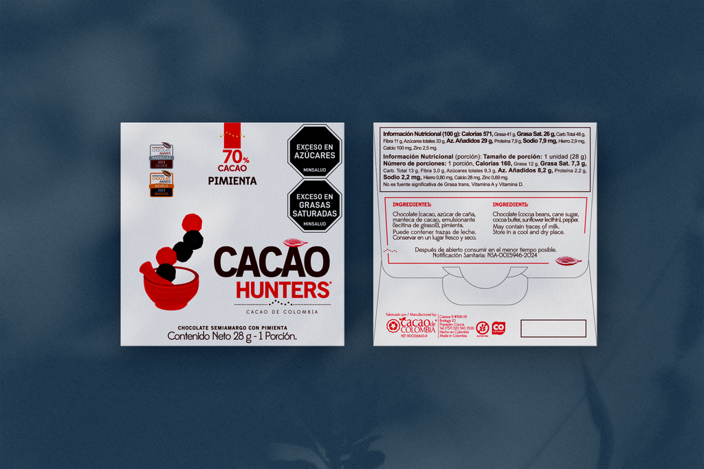 Chocolate Pimienta 70% - Tableta por 28g