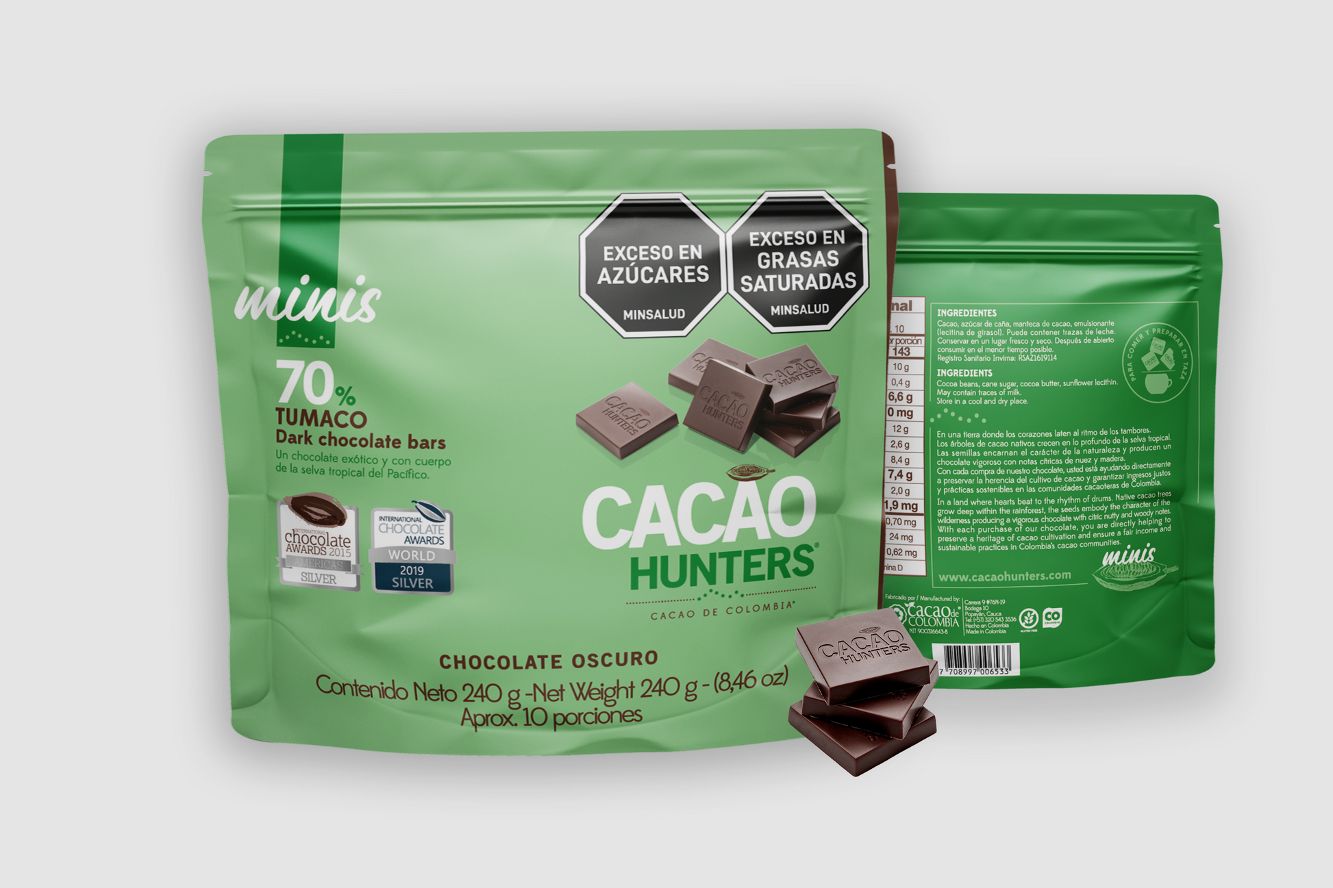 Hunters mini Tumaco 70% - 240gr