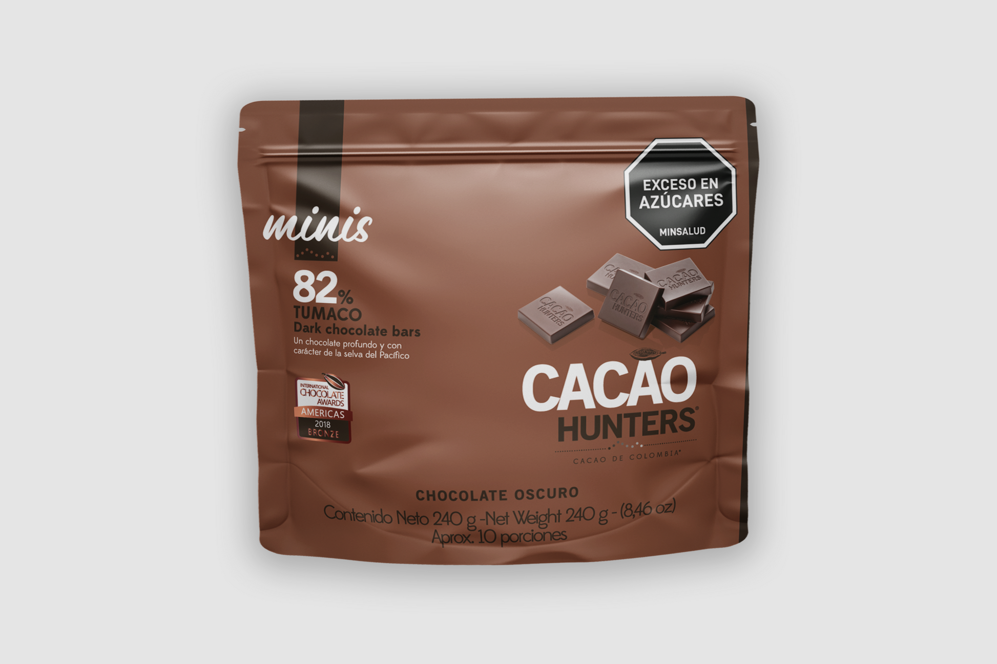 Hunters mini  Tumaco 82% - 240gr
