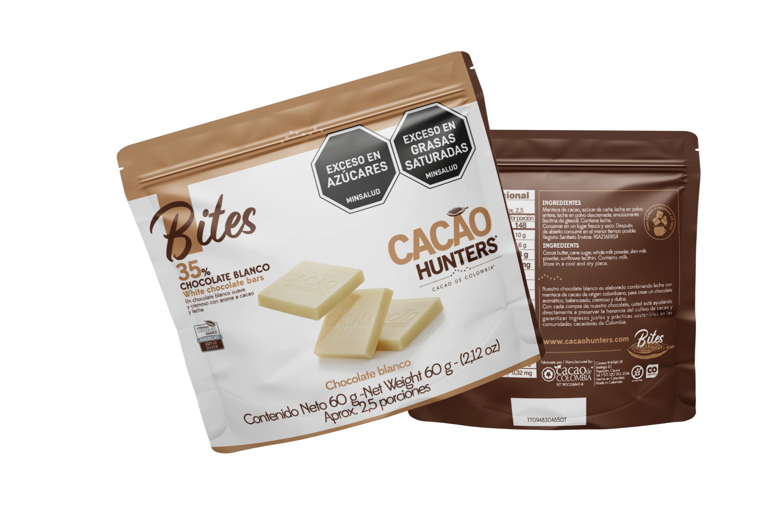 Bites Chocolate Blanco 35% - 60gr - Imagen 2