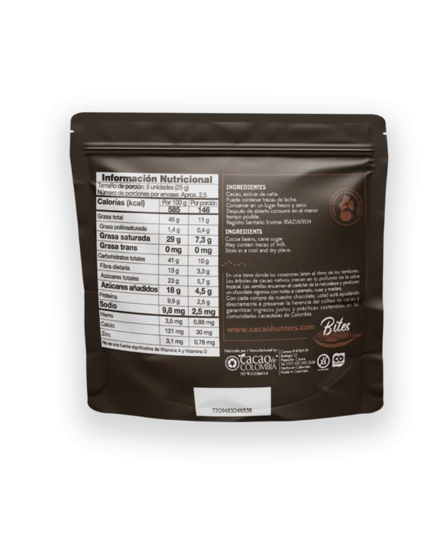 Bites Tumaco 82% - 60gr - Imagen 3