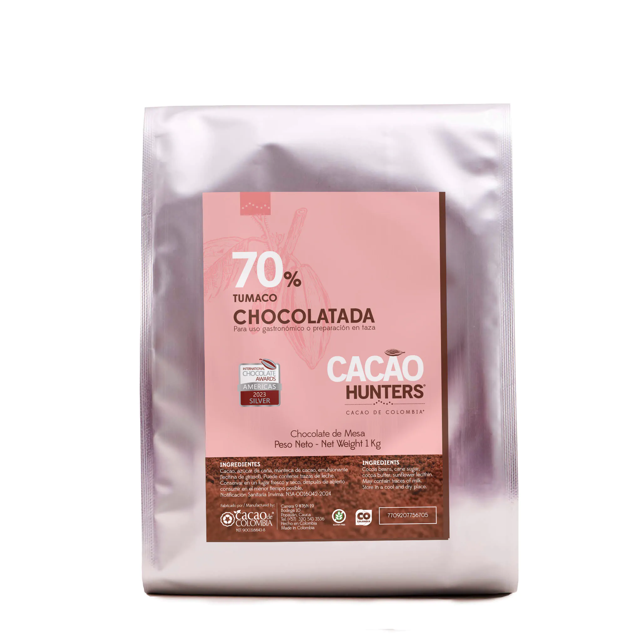 Kilo Chocolatada Tumaco 70%
