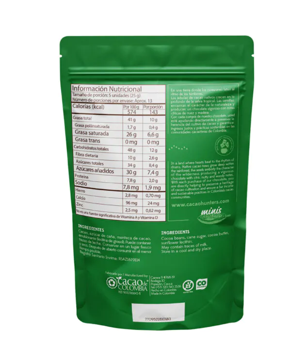 Hunters mini Tumaco 70% - 320gr - Imagen 3