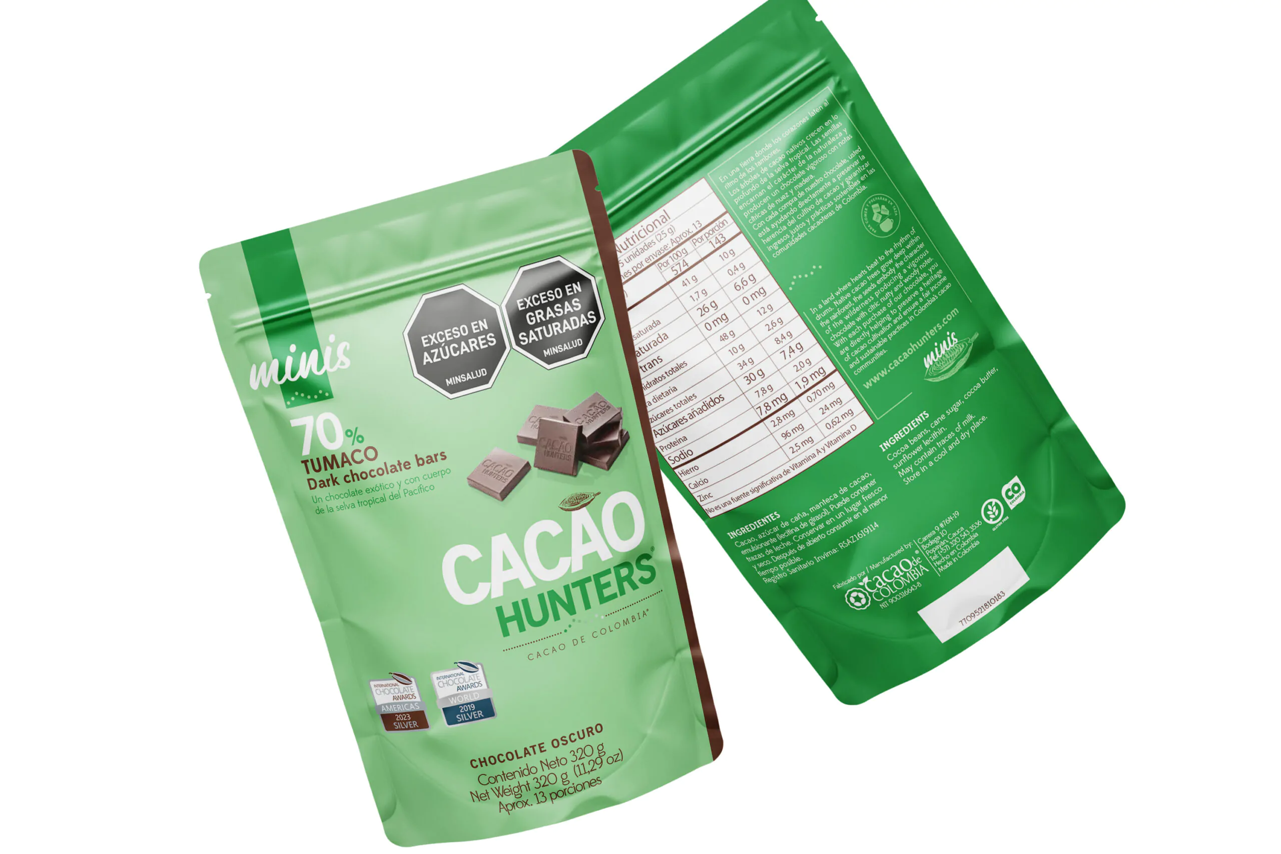 Hunters mini Tumaco 70% - 320gr - Imagen 2