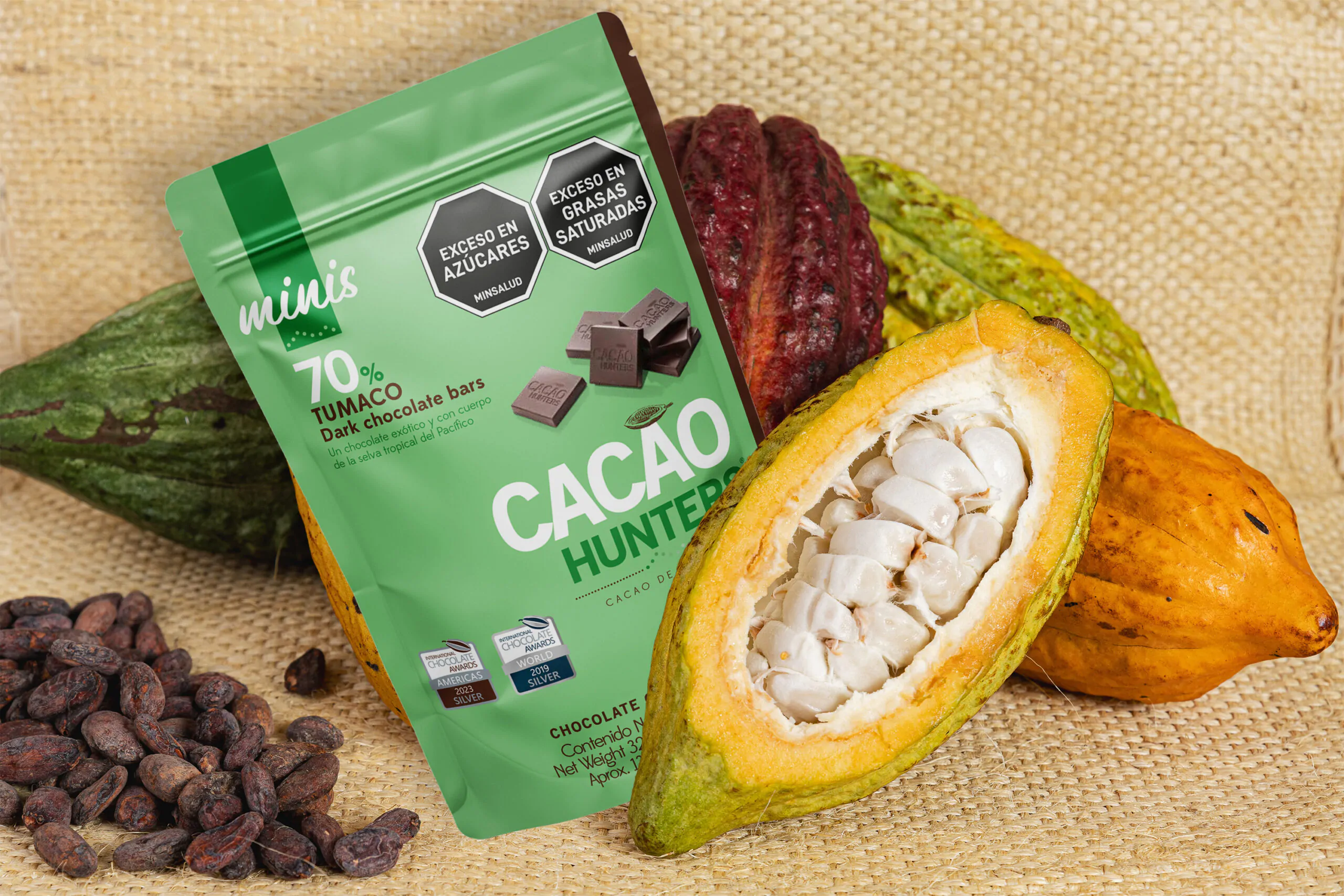Hunters mini Tumaco 70% - 320gr - Imagen 4